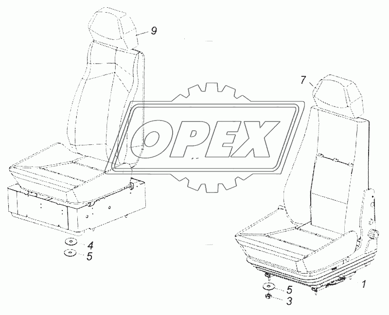 54115-5000120 Установка сидений