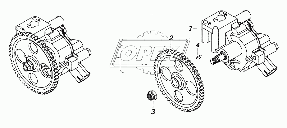 Масляный насос с шестерней