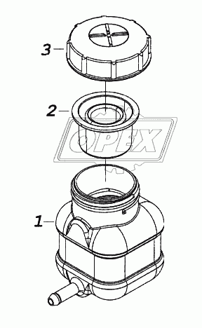 Бачок главного цилиндра привода сцепления