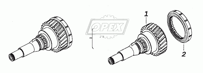 Вал первичный коробки передач с зубчатой муфтой