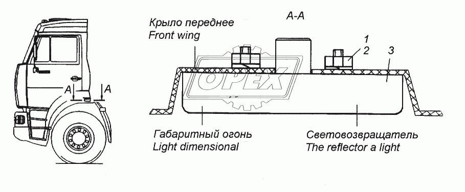 Установка габаритных боковых фонарей