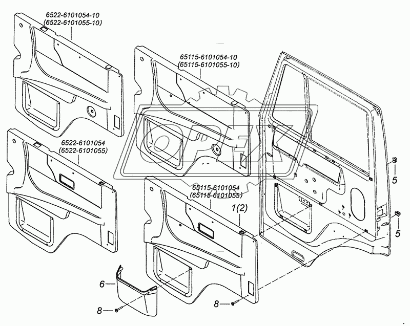 65115-6102005 Установка обивок двери