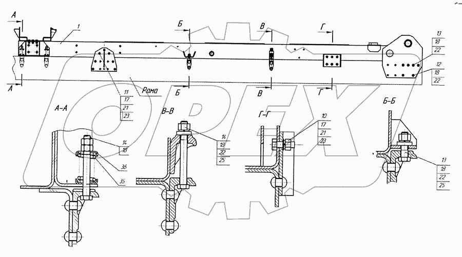 Установка надрамника 6520-8601001-81