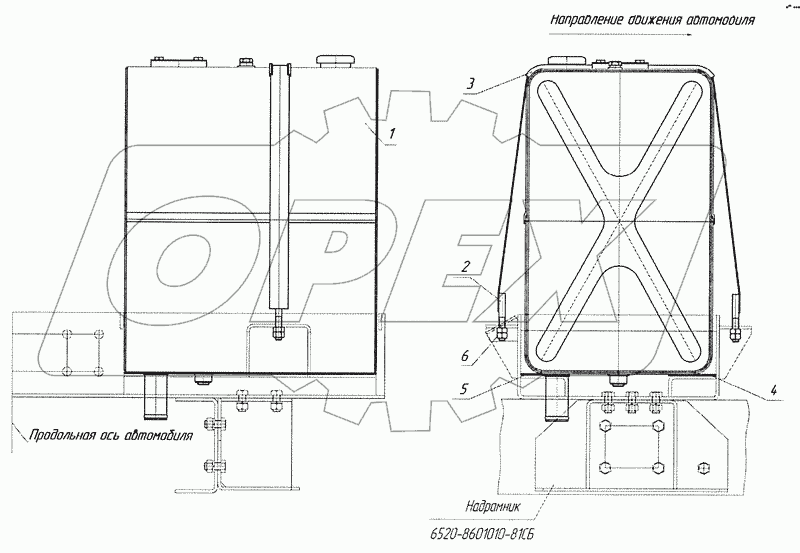 Установка гидробака 6520-8608001-81