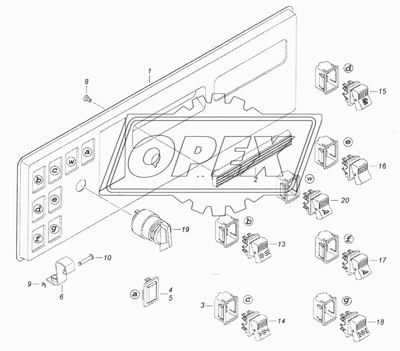 43118-3710428-17 Панель выключателей