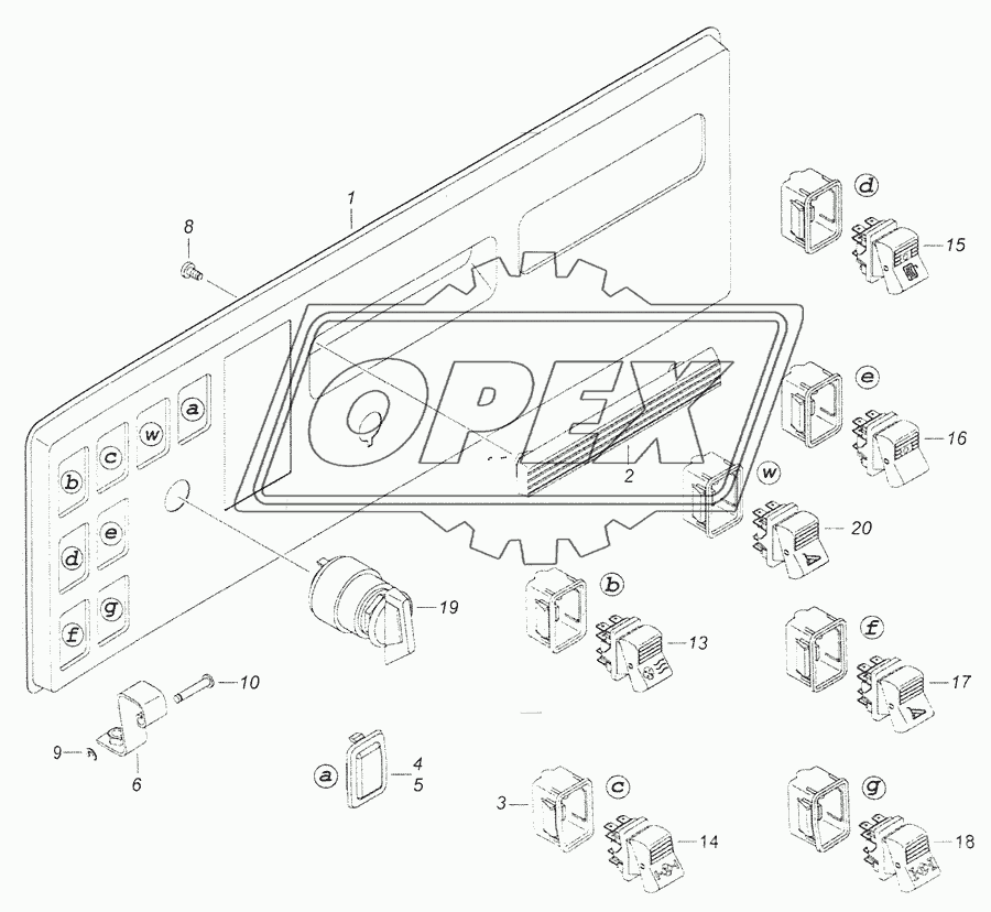 53229-3710428-28 Панель выключателей