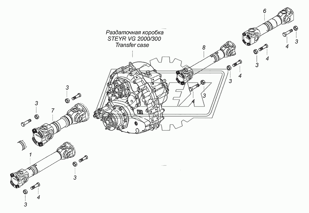 65225-2200001 Установка карданных валов