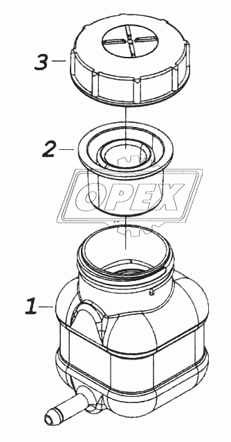 Бачок главного цилиндра привода сцепления