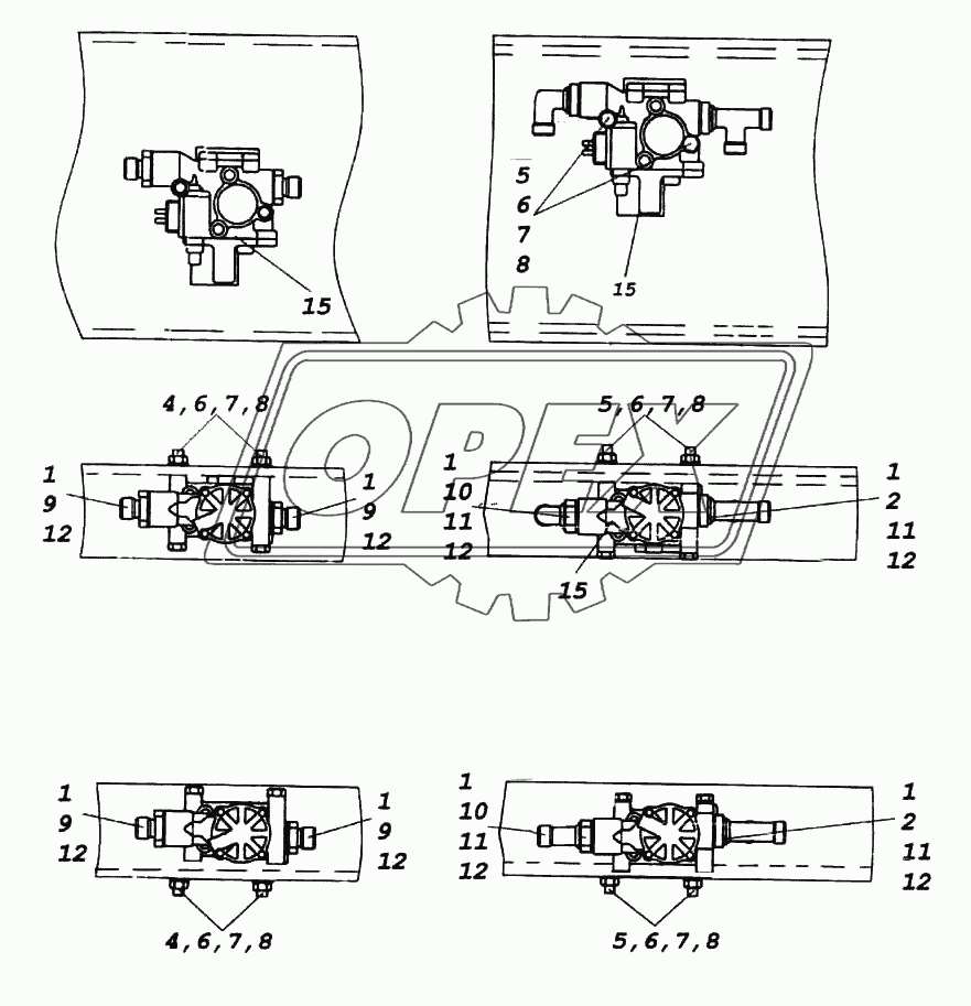 Установка модуляторов АБС 1