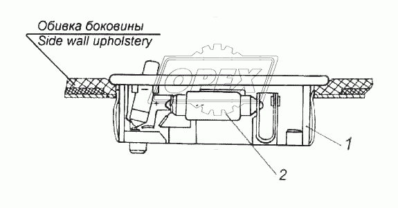 Установка плафона освещения спального места