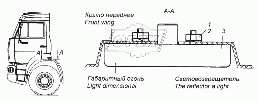 Установка боковых габаритных фонарей 2