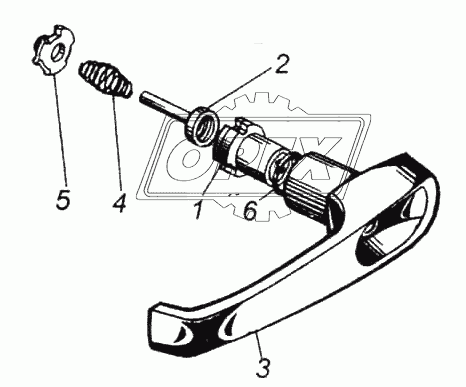 Ручка двери наружная в сборе