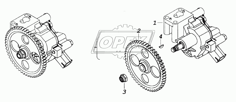 Масляный насос с шестерней