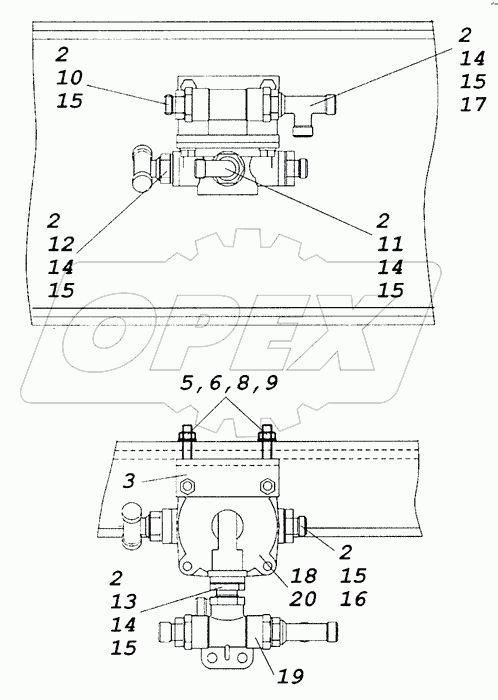 65226-3500018 Установка ускорительного клапана