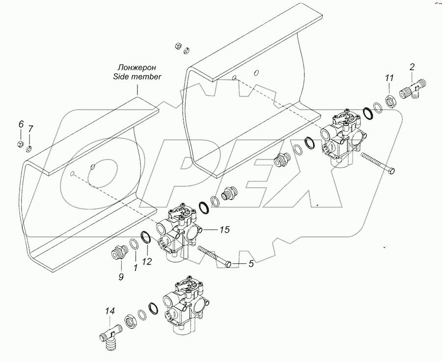 6520-3500042-41 Установка модуляторов АБС