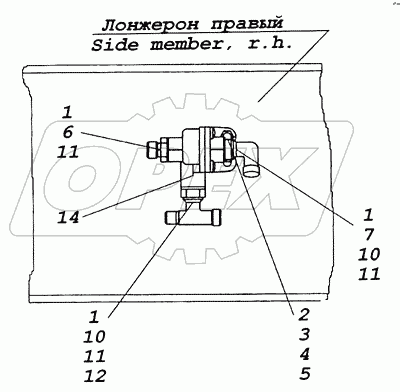 6522-3500062-99 Установка двухмагистрального клапана