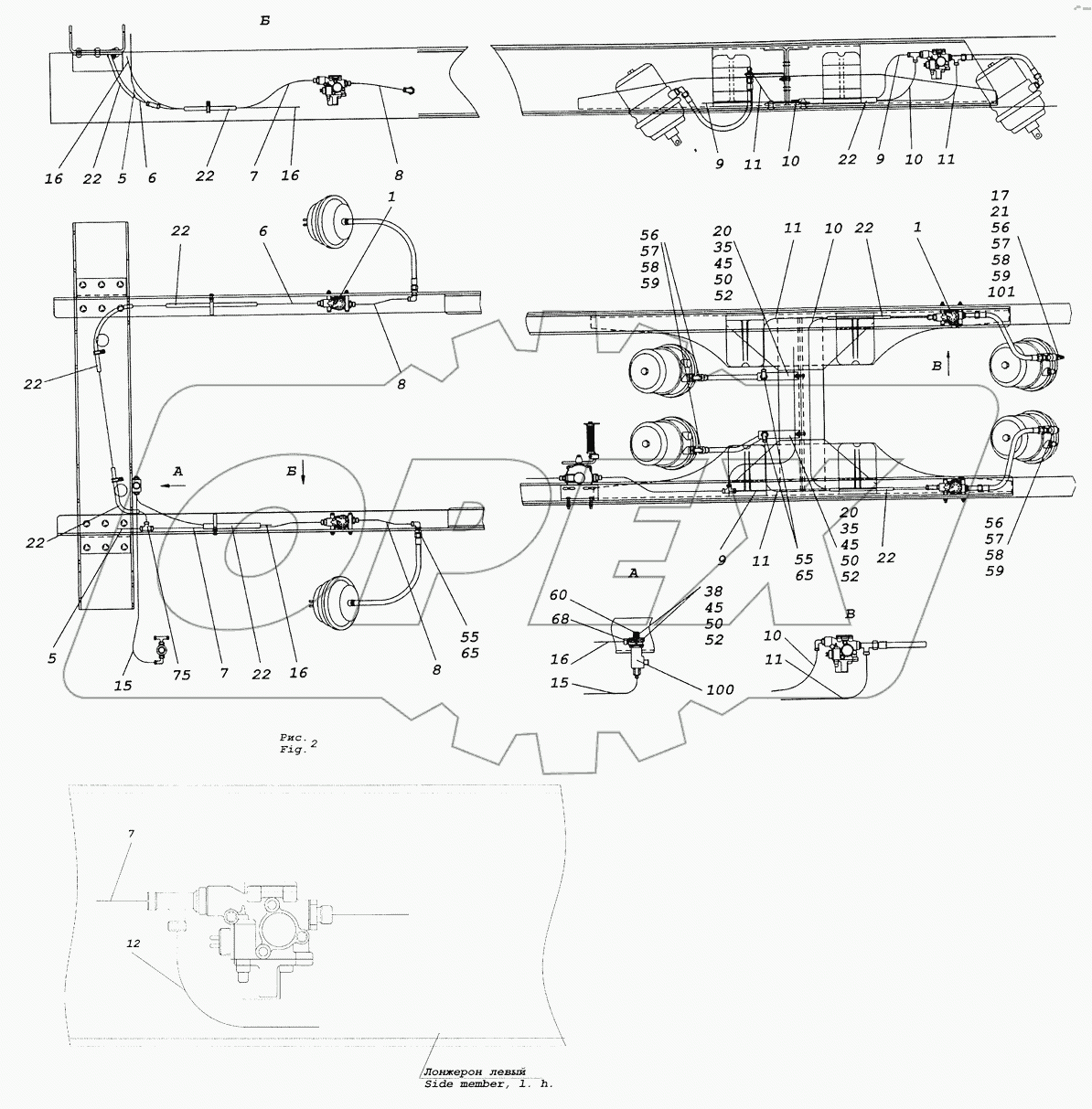 6460-3506042 Установка пневмоуправления системой АБС