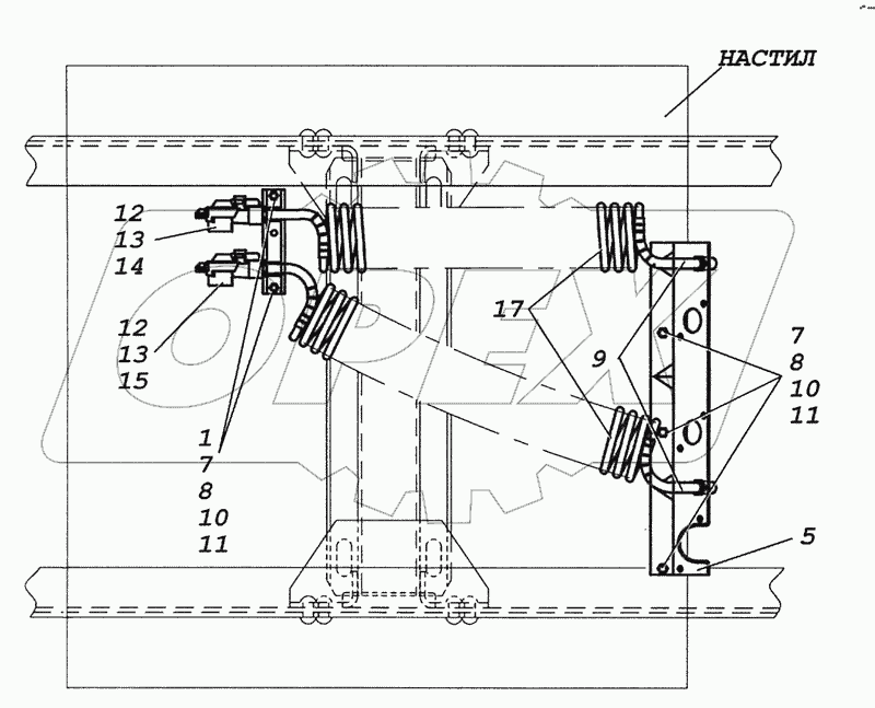 65226-3506500 Установка пневмовыводов к полуприцепу