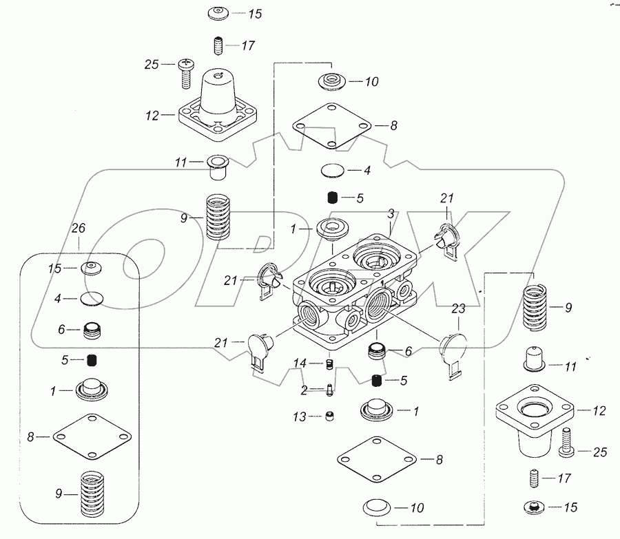 53205-3515400-10 Клапан защитный четырехконтурный