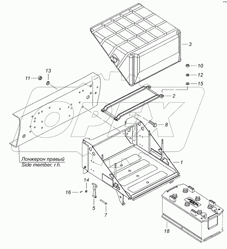6520-3703001 Установка аккумуляторных батарей