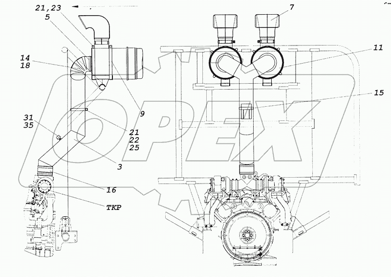 65226-1109001 Установка воздушных фильтров