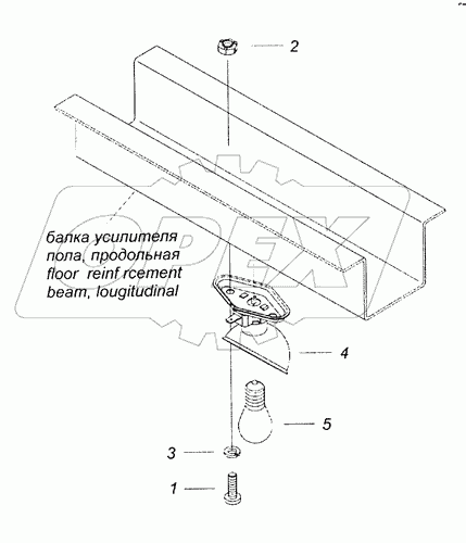 5320-3715001 Установка подкапотной лампы