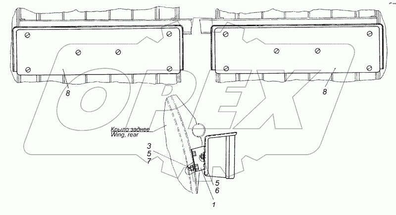 6520-3716002 Установка задних фонарей