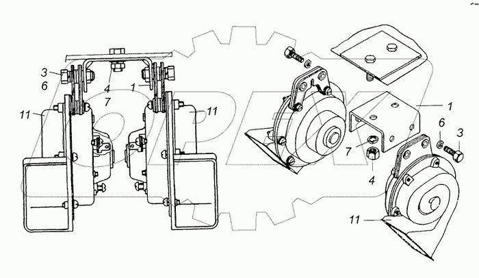 5320-3721001-10 Установка звуковых электрических сигналов