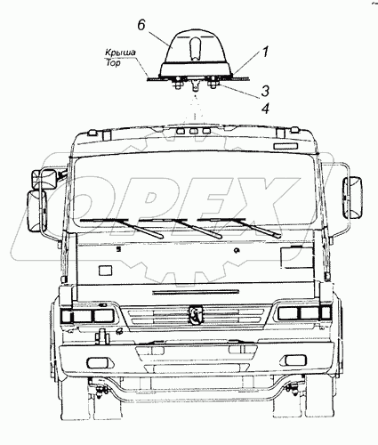 53205-3738001 Установка фонарей автопоезда