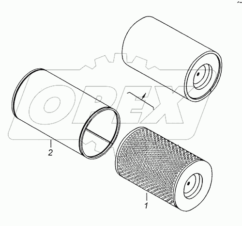 7405.1109557 Элемент фильтрующий с предочистителем