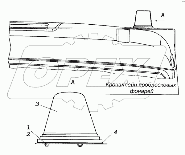 53229-3738005-85 Установка проблесковых фонарей