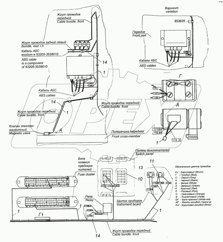 53215-3859001-10 Установка электрооборудования АБС