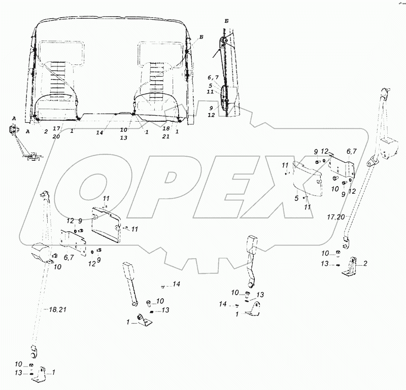 53205-5000075 Установка ремней безопасности