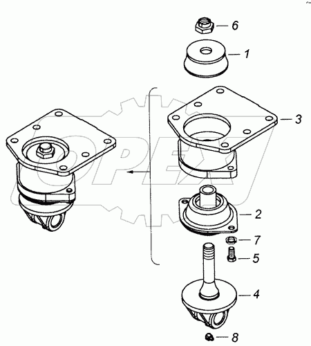 5320-5001010 Кронштейн переднего крепления кабины верхний