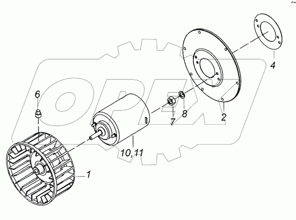 5320-8118069 Колесо рабочее с электродвигателем
