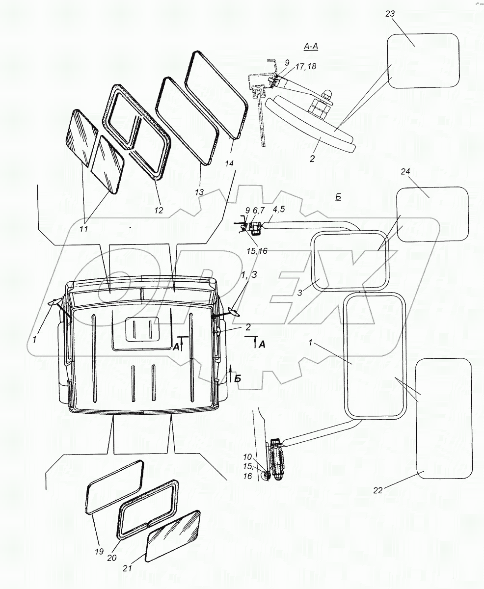 53205-8201002 Установка зеркал заднего вида