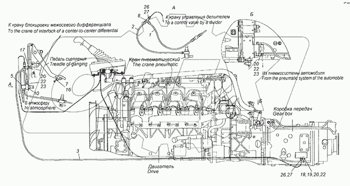 65226-1772005 Установка пневмопривода управлением переключения передач