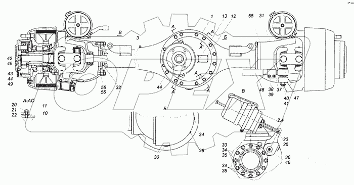 65228-2300319-10 Мост передний