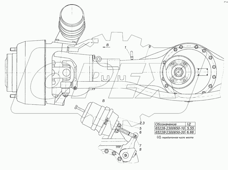 65228-2300650-10 Мост передний