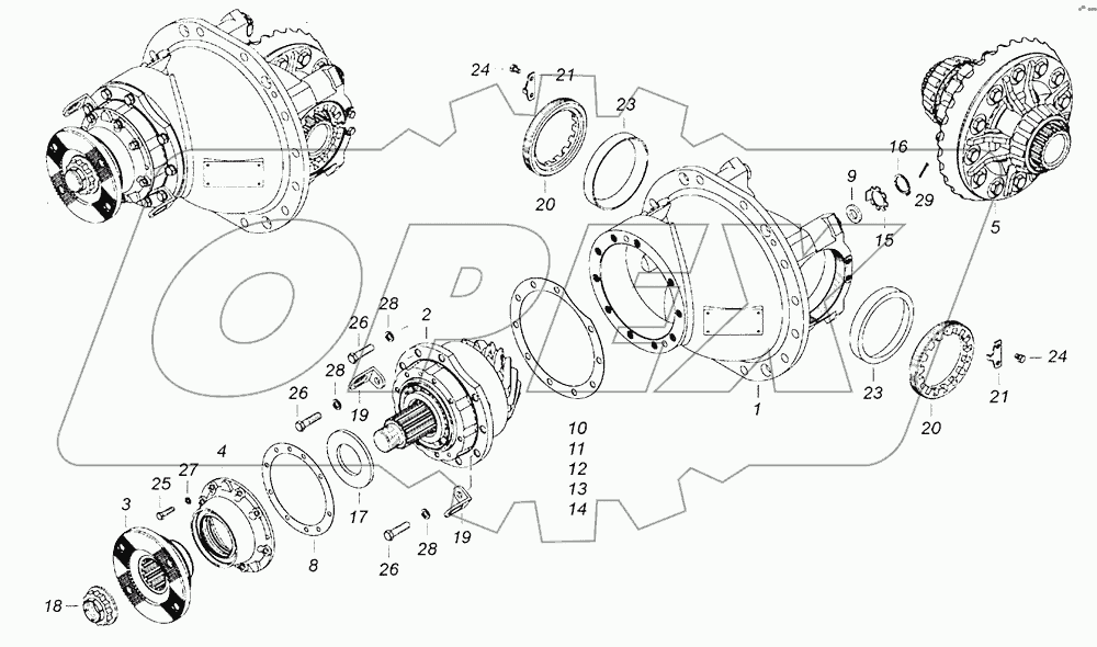 6522-2302010-10 Передача главная переднего моста