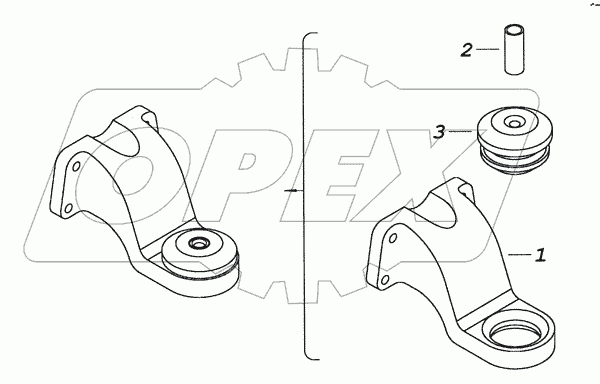 53205-1001015 Кронштейн передней опоры