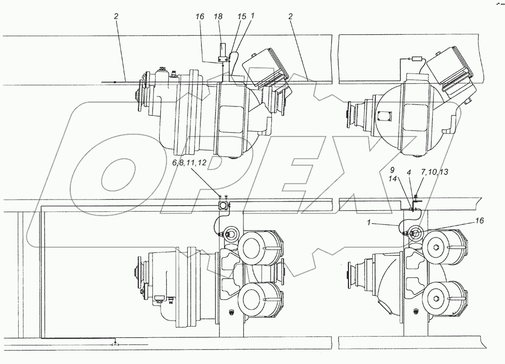 6522-2411020 Привод блокировки межколесных дифференциалов