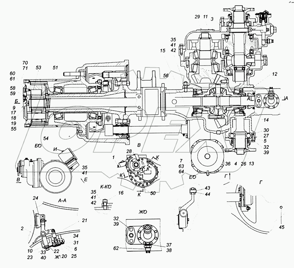6522-2500320-10 Мост средний