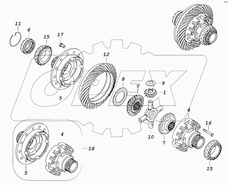 6520-2503011-10 Дифференциал моста среднего