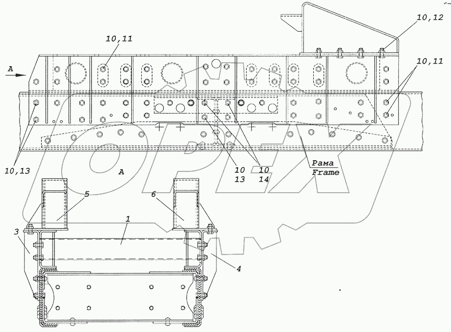 65226-2800040-10 Установка надрамника