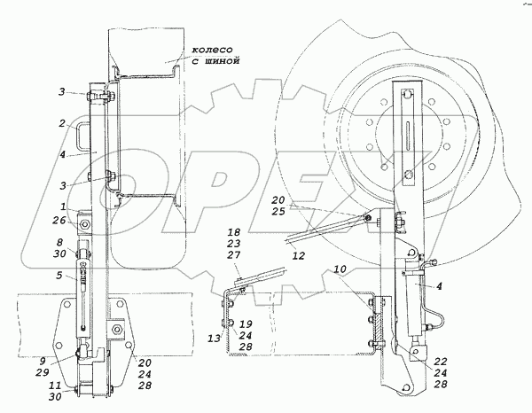 6522-3105010 Держатель запасного колеса