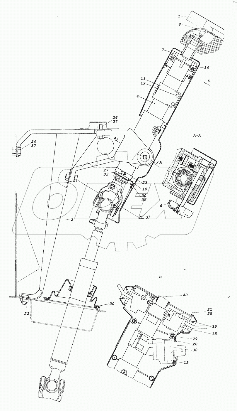 6522-3400014-99 Установка рулевой колонки