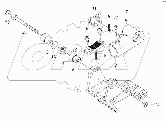 53205-3444014 Корпус колонки с кронштейном