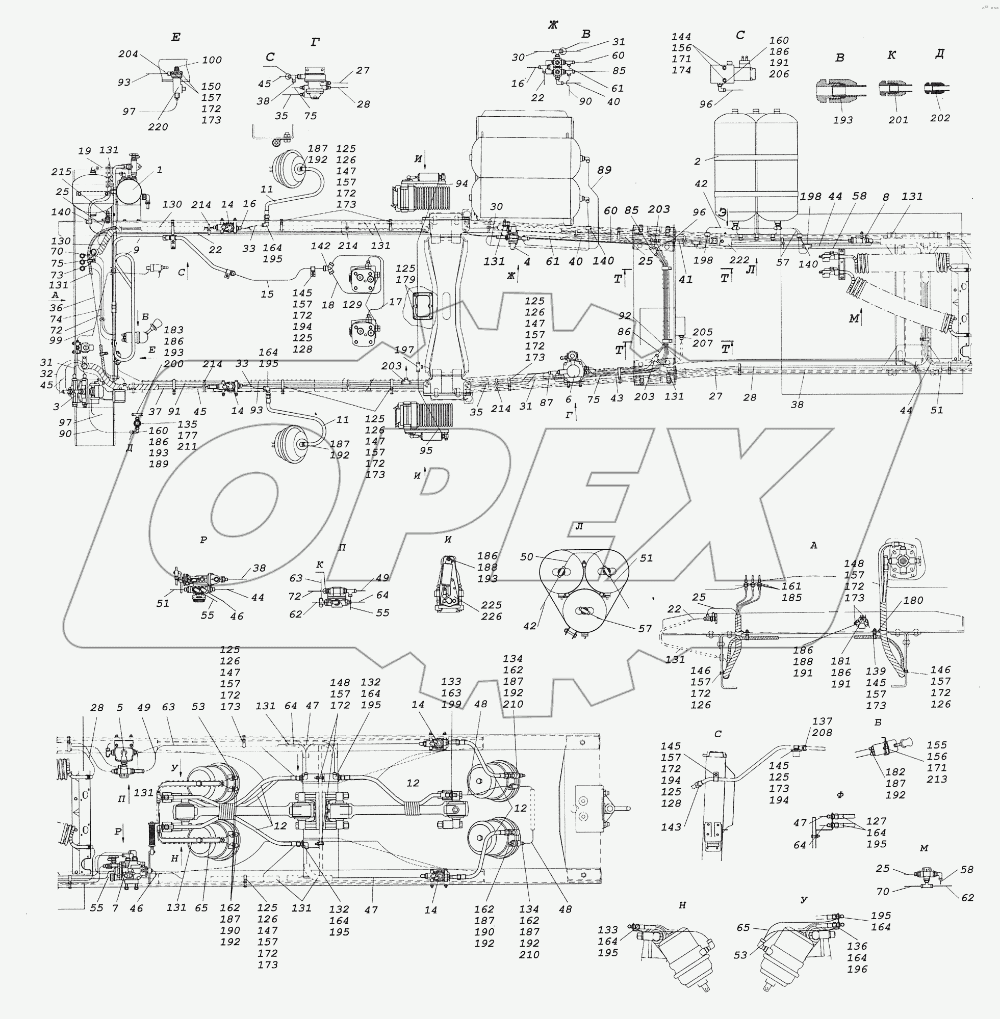 65226-3500006 Установка пневмотормозов