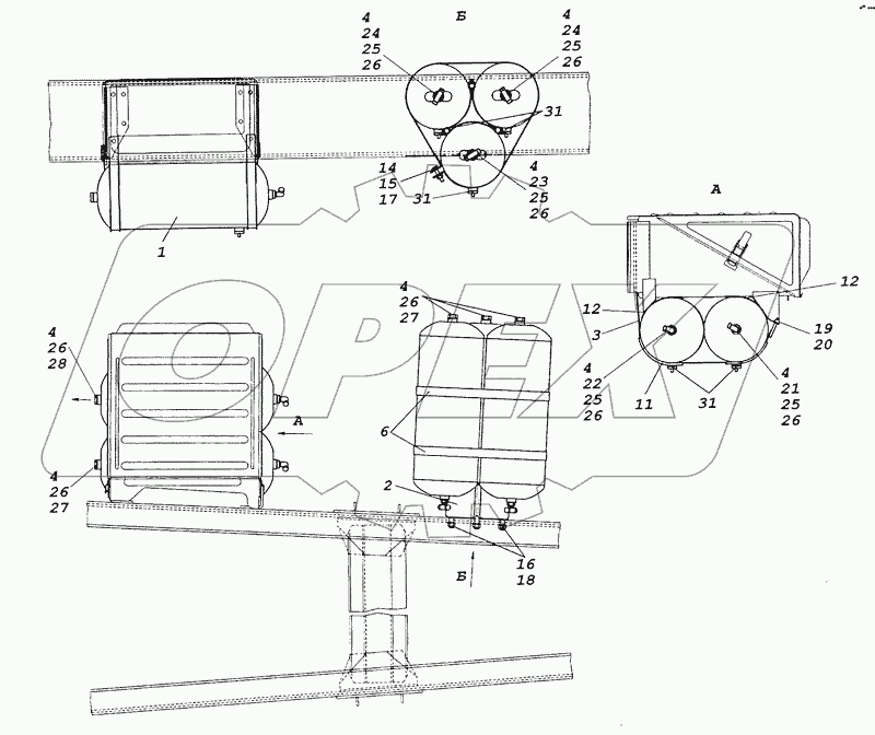 6522-3500013-99 Установка воздушных ресиверов